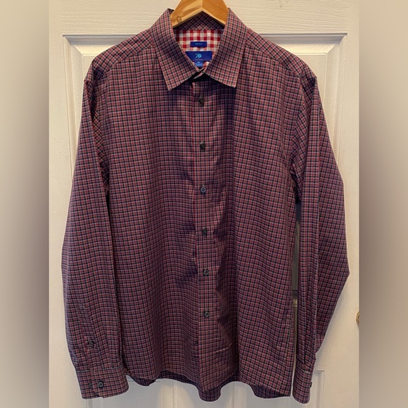 EGARA MEN'S  NON-IRON BUTTON DOWN PLAID SHIRT- XL - Picture 1 of 4